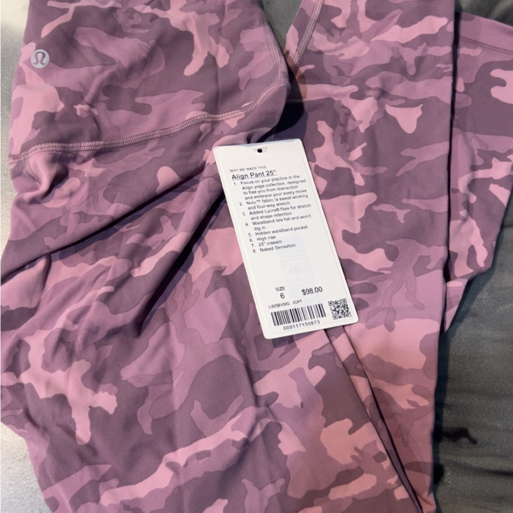 NWT lululemon Camo Leggings Sz 6